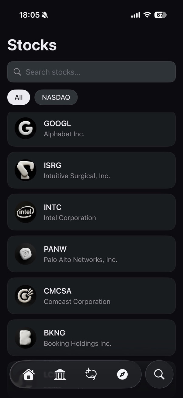Rockstock app screen
